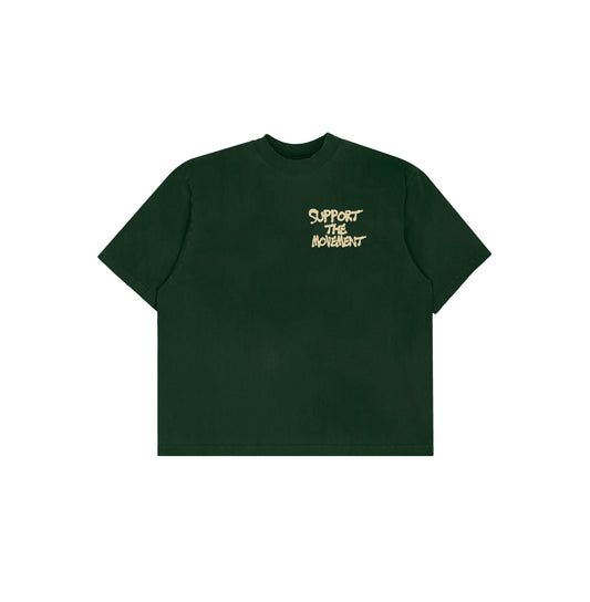 FOREST GREEN WITH CREAM STACK / PRAY TEE