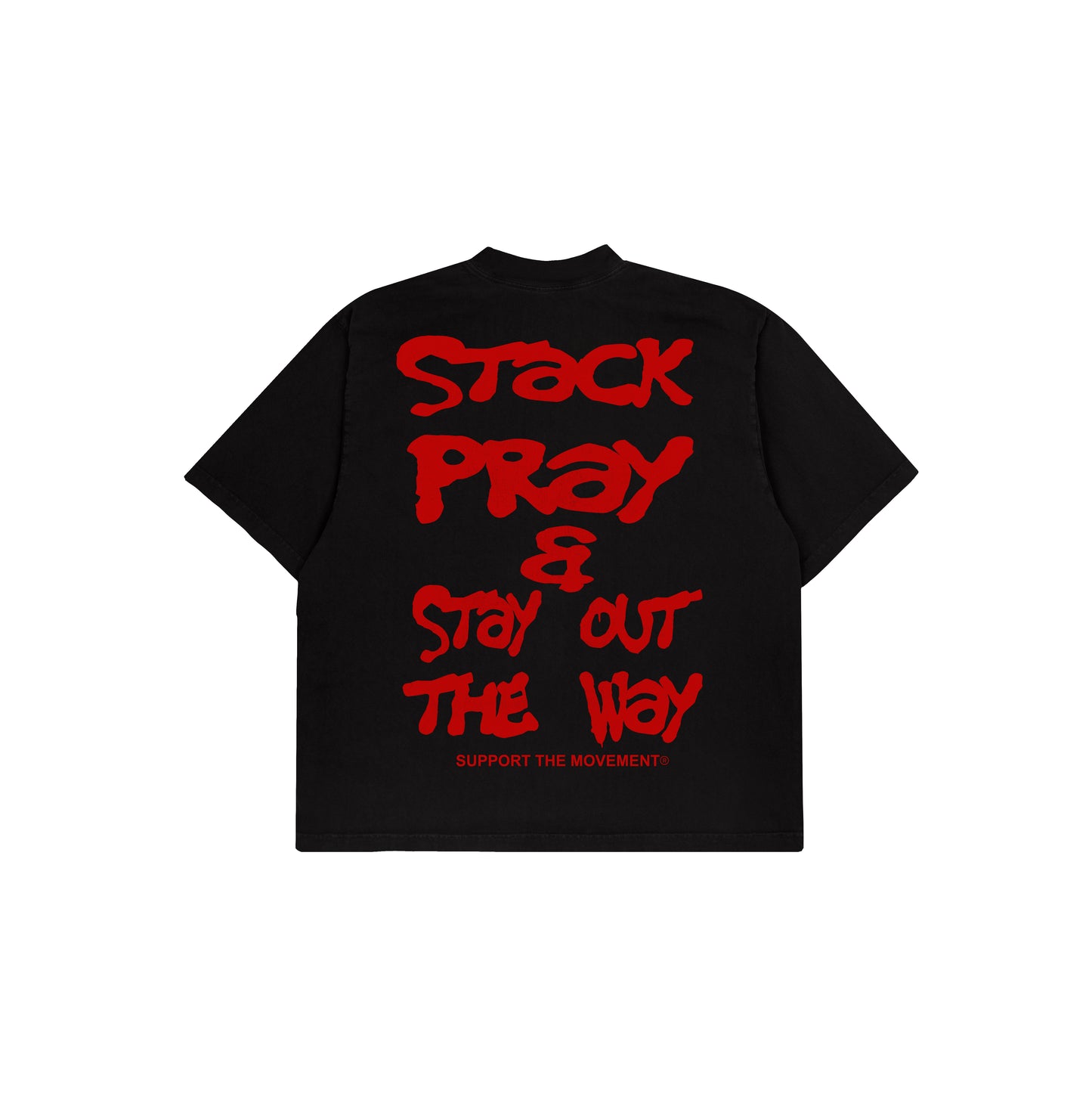 BLACK AND RED STACK / PRAY TEE