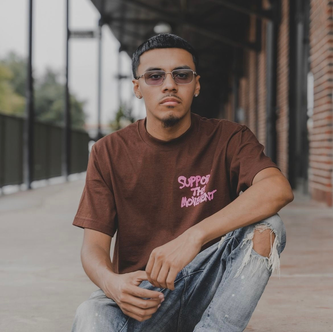 Brown Stack/ Pray Tee