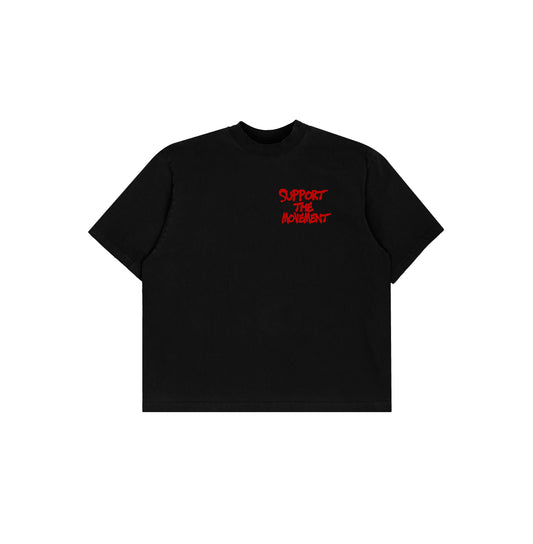 BLACK AND RED STACK / PRAY TEE